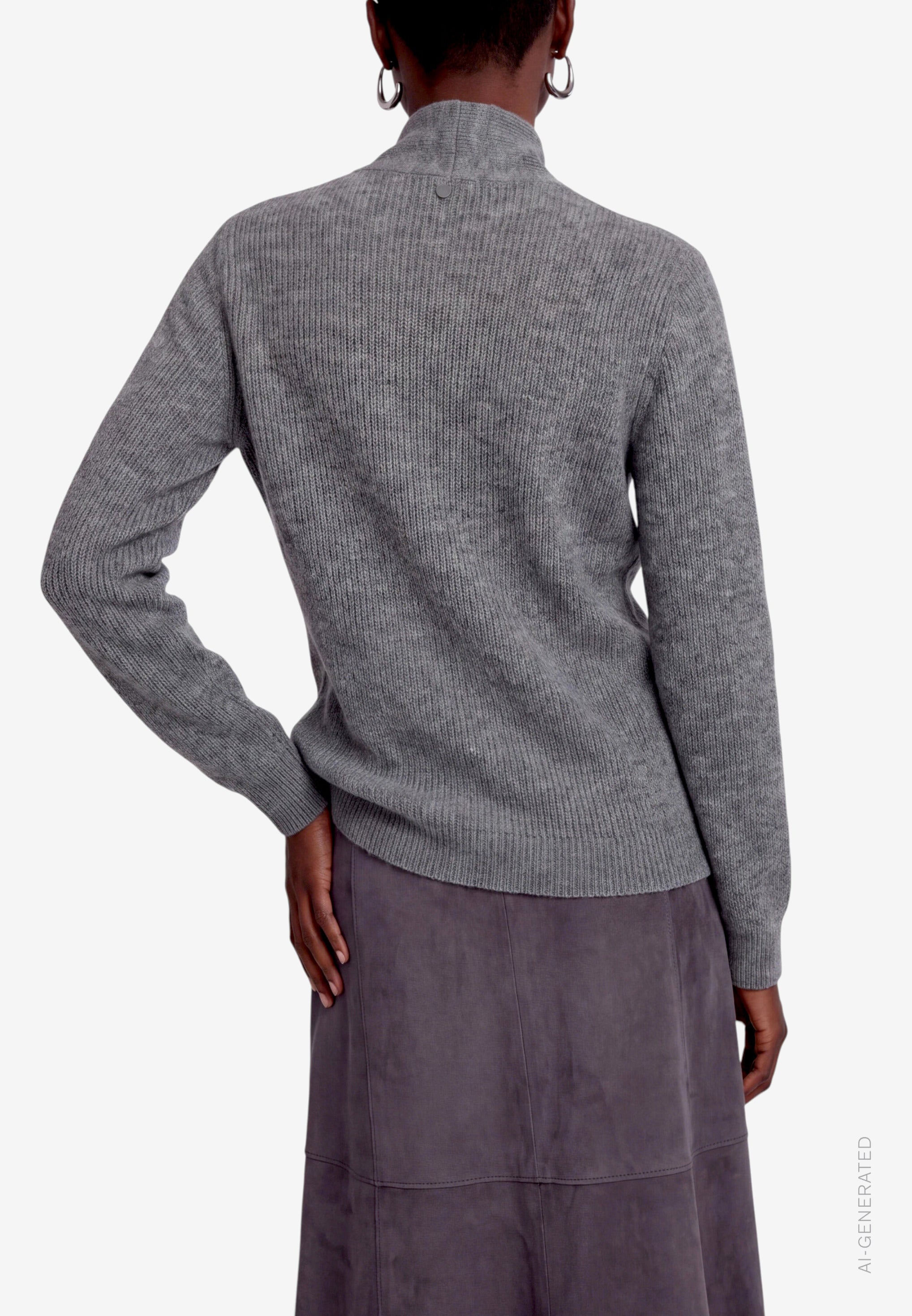 Strickpullover  - Stehkragen