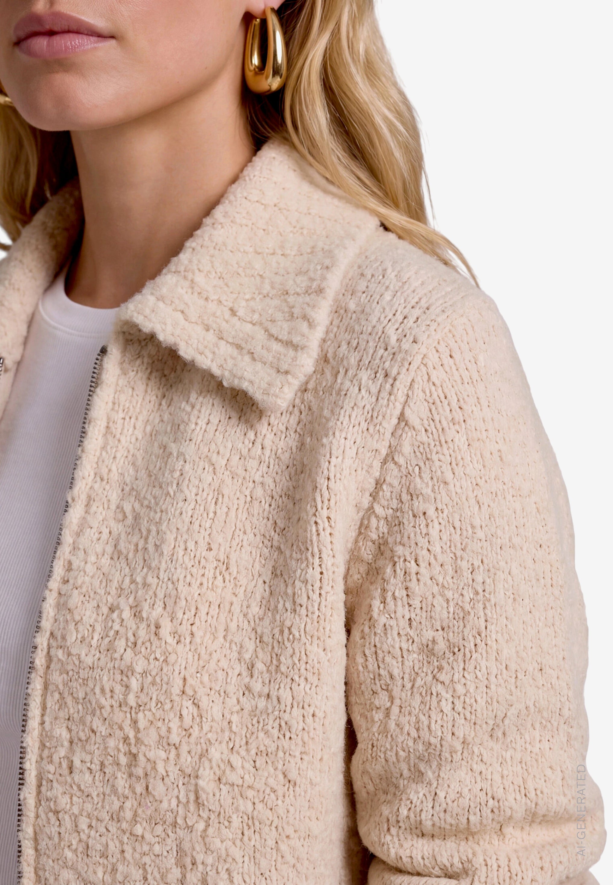 Strickjacke -Reißverschluss