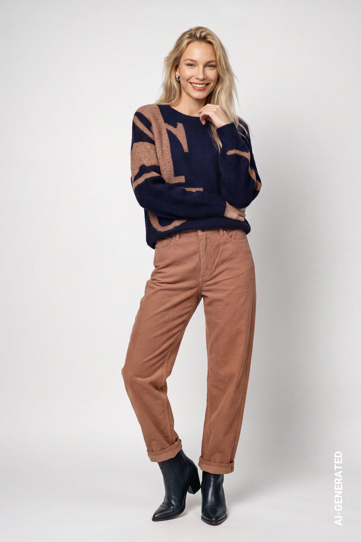 ONLINE EXKLUSIV - Strickpullover - Buchstaben