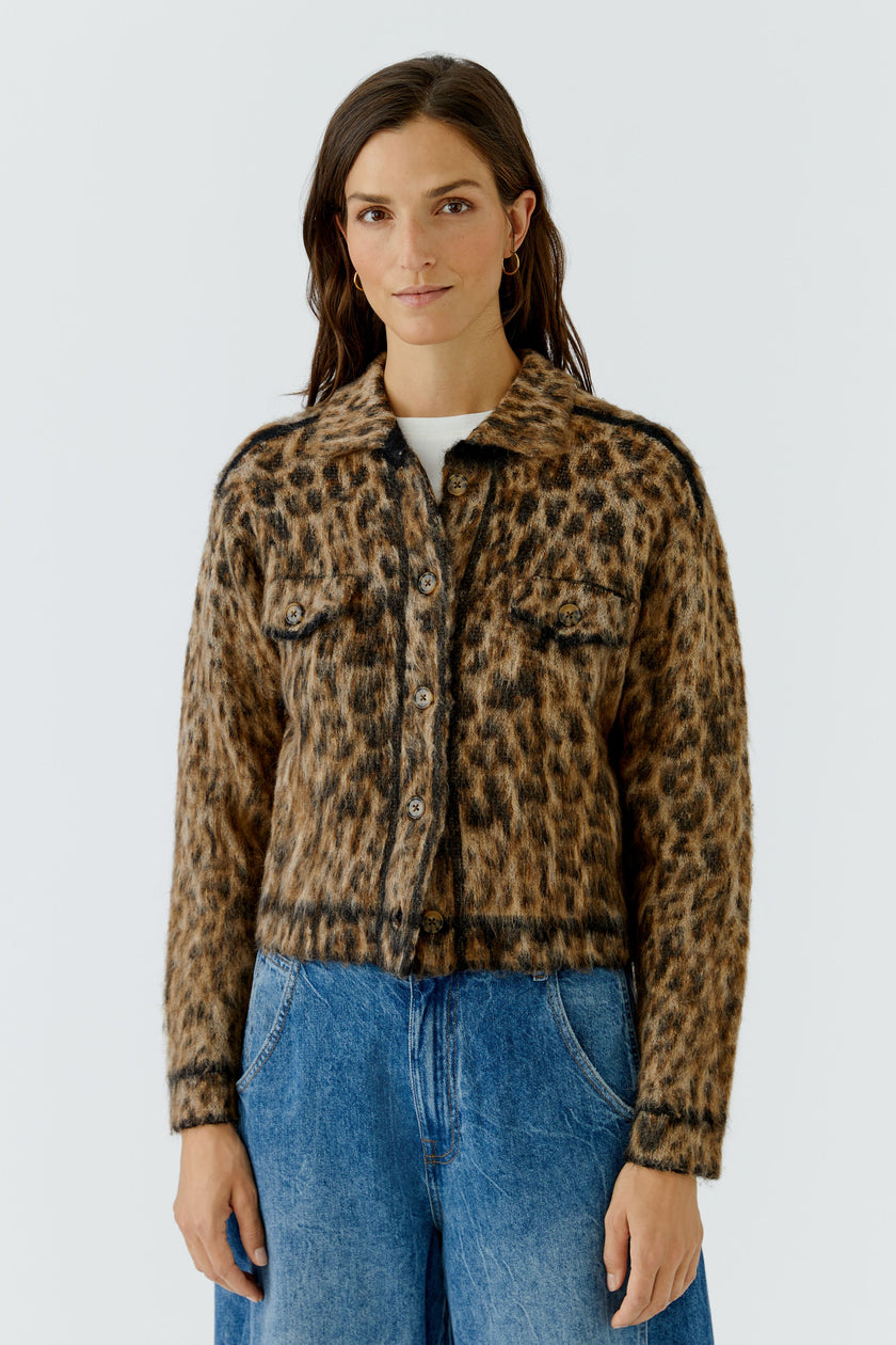 Strickjacke - Animalprint